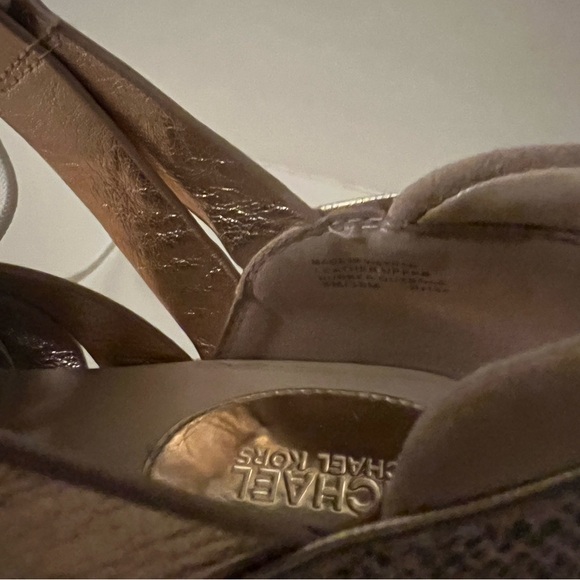 Michael Kors Gold and Tan Sneakers Size 8 - Picture 6 of 6